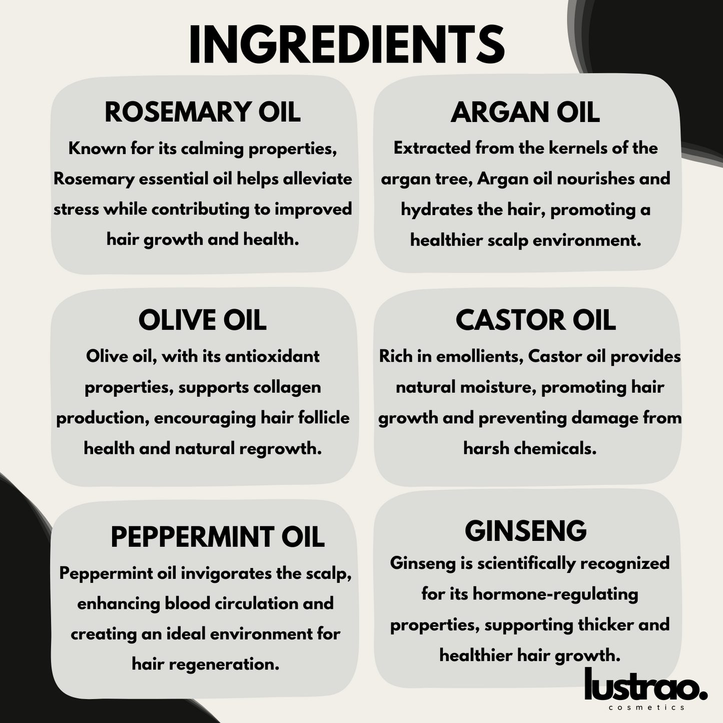 Olio per la Ricrescita dei Capelli - Lustrao